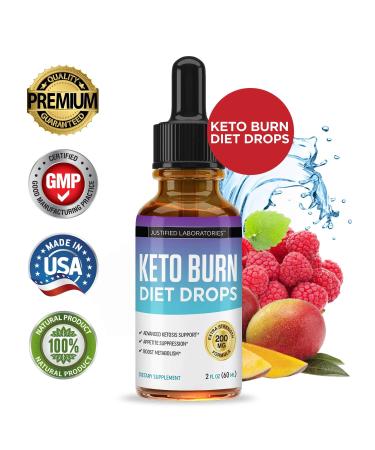 Keto Diet Drops Pills Supplement Burn Faster Ketosis BHB Weight Loss - 80 Serving 