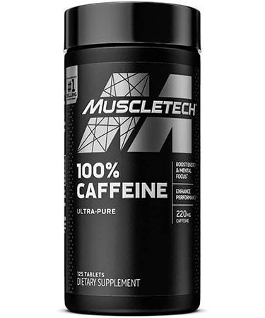 MuscleTech 100% Caffeine - 125 Tablets - 220 mg