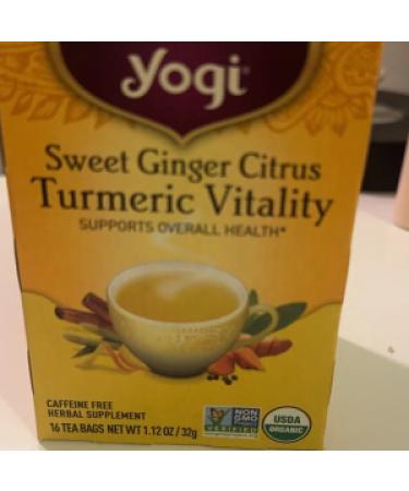 Yogi Tea Sweet Ginger Citrus Turmeric Vitality Caffeine Free 16 Tea Bags 1.12 oz (32 g) - Buy Online on GoSupps.com