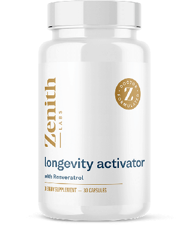 Longevity Activator Anti-Aging Supplement by Zenith Labs - Dietary Supplement, Natural Antioxidants with Resveratrol - Supports Immune Function and Healthy Memory - Buy Online on GoSupps.com