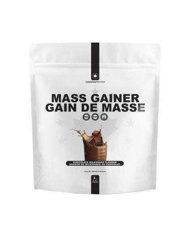 Canadian Protein Mass Gainer Muscle Building Protein Shake Contains Whey Protein Isolate Micellar Casein and Whey Protein Concentrate - Chocolate Milkshake Flavour - 3 kg