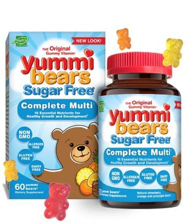 Hero Nutritionals Yummi Bears Sugar Free Multi Vitamin - 60 Gummies