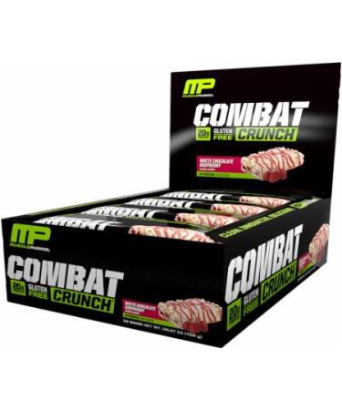 Muscle Pharm Hybrid Series Combat Crunch - White Chocolate Raspberry - 12 Bars