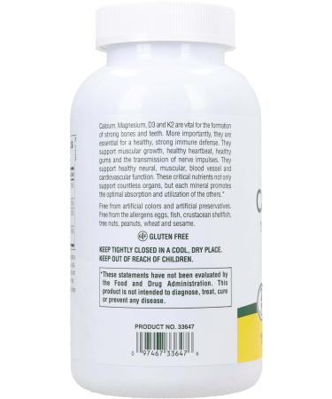 Nature's Plus CalMagVitamin D3 & K2 - 180 Tablets for Bone Health - Buy Online on GoSupps.com