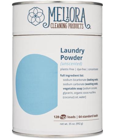 Meliora Cleaning Products, Laundry Powder, Unscented, 128 HE (64 Standard) Loads