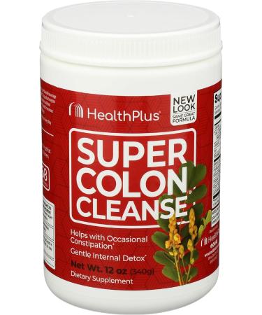Health Plus Super Colon Cleanse - 10-Day Cleanse - Detox Gluten Free Dairy Free Natural Herbal Ingredients (More than 1 Cleanse 12 Ounces)