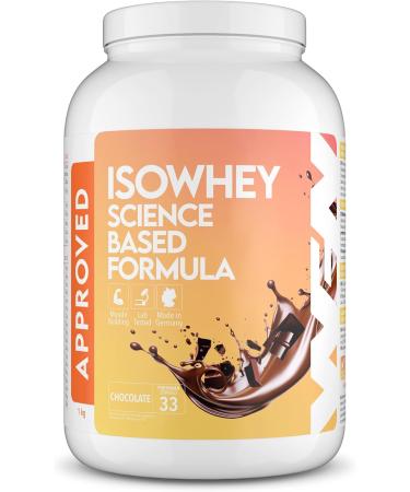 Wfn APPROVED ISOWHEY - chocolate - 1 kg can - lactose -free protein powder - CFM whey protein isolate - very good soluble - 33 portions - Made in Germany - External laboratory chocolate 1 kg (1 Pack)
