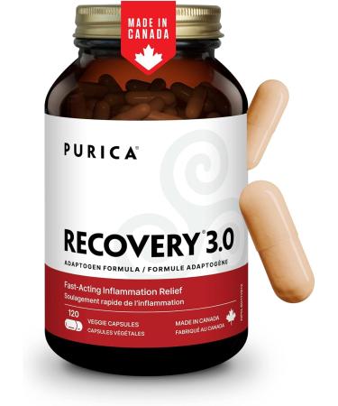 PURICA Recovery 3.0 Extra Strength - 120 Capsules for Enhanced Healing & Inflammation Support Magnesium-Rich Formula Ashwagandha Infused Vitamin C Enhanced 120 count (Pack of 1)