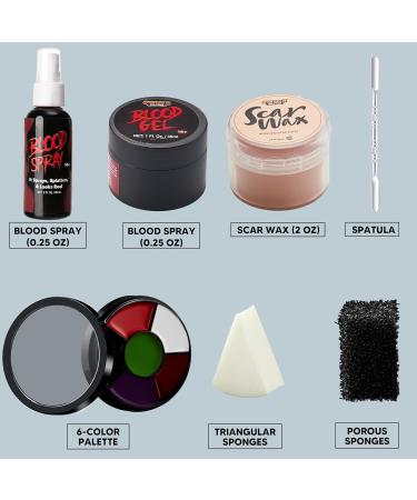 Spooktacular Creations 6 PCS Halloween Makeup Kit - Face Painting Set with Bruise Palette Scar Wax Blood Spray & SFX Tools for Cosplay | Perfect for Adults & Kids - Buy Online on GoSupps.com