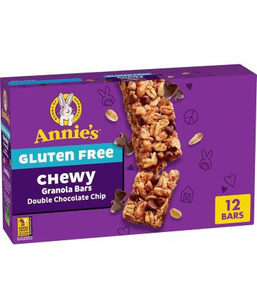 Annie's Gluten Free Chewy Granola Bar Double Chocolate Chip 11.76 oz 12 Bars Chocolate Chip 6 Count (Pack of 12)
