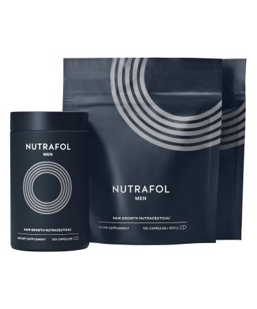 Nutrafol Men's Hair Growth Supplements Clinically Tested for Visibly Thicker Hair and Scalp Coverage Dermatologist Recommended - 3 month supply Pack of 3 - Buy Online on GoSupps.com