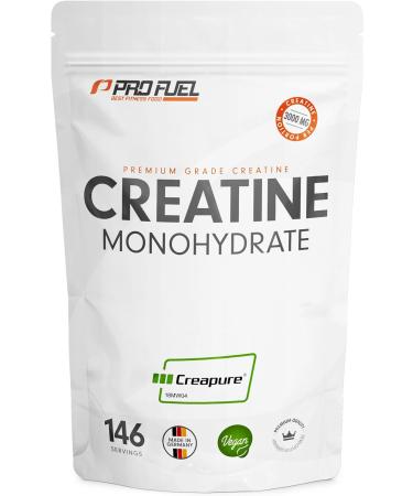 CRAPURE Creatin Monohydrate Powder 500g - the Premium Creatine from Germany - Extra highly dose for fitness & strength sport - High -quality creatine 100% made in Germany & vegan Creapure powder 146 portions (1 Pack) - Buy Online on GoSupps.com