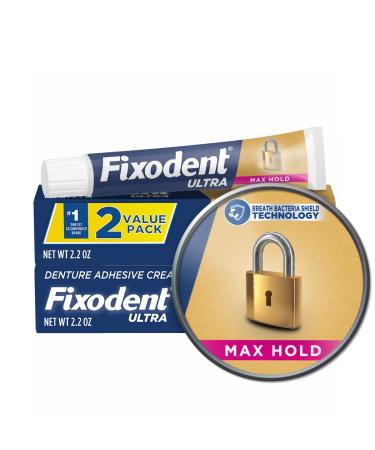 Fixodent Ultra Max Hold Denture Adhesive, 2.2 Ounce (Pack of 2) - Buy Online on GoSupps.com