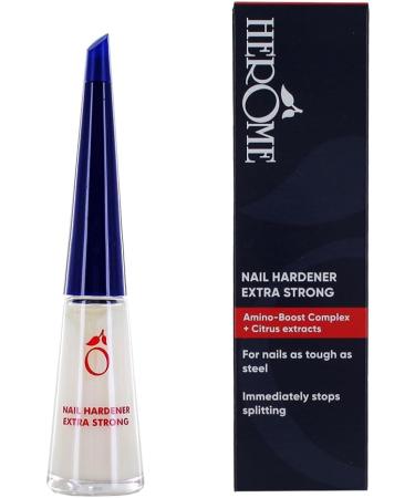 Herome - Nail Strengthener Extra Strong 10ml | Nail Growth Treatment for Weak and Brittle Nails Hardening Nail Polish Nail Repair Must-Have Single