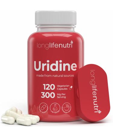 Uridine Monophosphate 300mg - 120 Vegetarian Capsules Made In Usa Choline Enhancer Supports Cholinergic Brain Memory Function Helps Synapses Growth 300 mg Pure Powder Pills Complex Formula 2 Piece Set - Buy Online on GoSupps.com