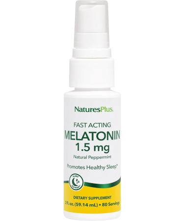 Nature's Plus InstaNutrient Melatonin Supplement Spray Natural Peppermint 2 fl oz (59.14 ml)