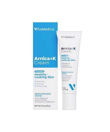 VitaMedica  Arnica  Vitamin K Topical Cream  Sensitive Skin  Softens Calms Moisturizes  Restores Bruised Skin  Eye Cream  Plant Based  Vitamin C  Collagen  Skin Care  Made in USA  .5 Oz - Buy Online on GoSupps.com