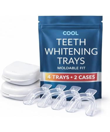 Teeth Whitening Trays Moldable Mouth Trays 4 Dental Tray Form Shape Perfectly 2 Travel Storage Cases Included Fit Upper Lower Tooth Bleaching Moldable Guards Compatible with Opalescence Gel - Buy Online on GoSupps.com