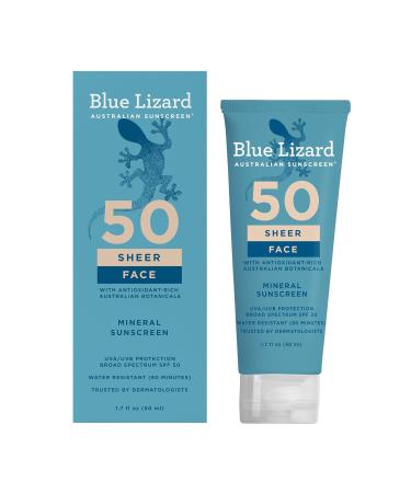 Blue Lizard Sheer Sunscreen Lotion SPF 50+ for Face