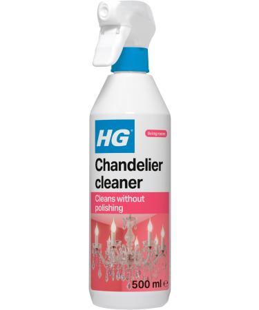 HG Chandelier Cleaner Spray Specialist Crystal & Glass Cleaner Spray for Lighting Fixtures Gentle on Delicate Surfaces Spray On & Drip Dry Dissolves Dirt - 500ml