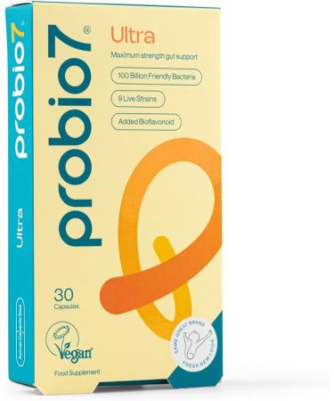 Probio7 Ultra | 100 Billion CFU | Bioflavonoid | Digestive Health | for Men and Women 30 Count (Pack of 1)