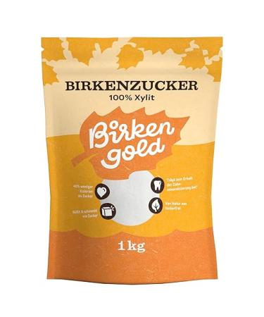 Birch gold birch sugar xylitol 1 kg bag |100% xylitol from Finland |From birch and beech bark |Vegan |40% fewer calories than sugar |Gluten -free |tooth -friendly - Buy Online on GoSupps.com