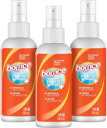 Bounce Rapid Touch-Up 3 in 1 Wrinkle Releaser Clothing Spray - RELEASE WRINKLES - Eliminates Odors & Freshens - Removes Static - TSA Approved Travel Size 3 Oz Pack of 3 - Buy Online on GoSupps.com