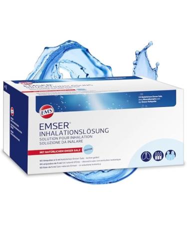 Emser inhalation solution with natural Emser salt / inhalation for acute or chronic inflammation of the respiratory tract / 60 ampoules of 5 ml 5 ml (60s pack)