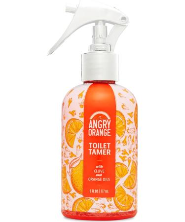 Angry Orange Toilet Spray - Eliminati Bathroom Odor Eliminator & Air Freshener for Room, Pet Poop and Home Use - 6 Ounce Citrus Orange Spice Deodorizer