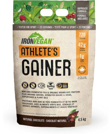 Iron Vegan Athlete's Gainer Chocolate, 10 lbs
