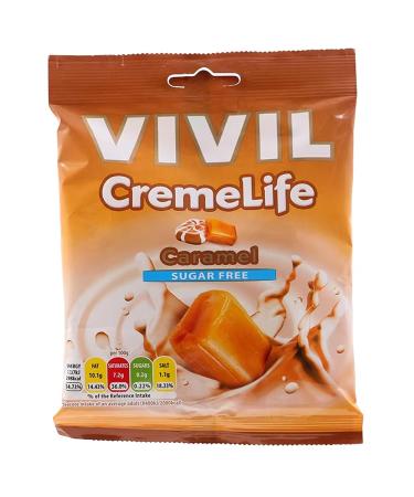 Simpkins Vivil Sugar Free Caramel and Cream CremeLife Flavour Sweet 60g