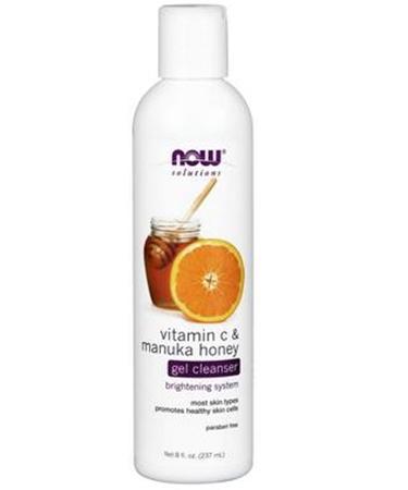 Now Foods Solutions Gel Cleanser Vitamin C & Manuka Honey 8 fl oz (237 ml)