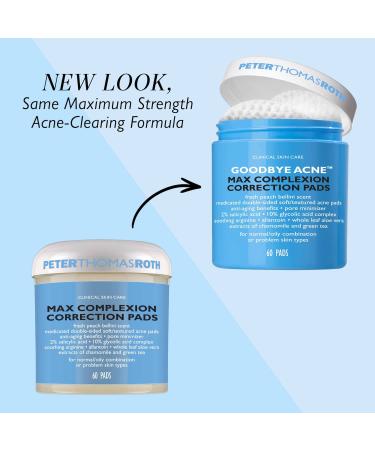 Shop Peter Thomas Roth Goodbye Acne Max Complexion Correction Pads - 60 pads Online - Best Price & International Shipping - Buy Online on GoSupps.com
