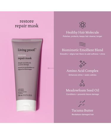 Shop Living Proof Restore Repair Hair Mask - 6.7 oz / 200 mL Online - Best Price & International Shipping - Buy Online on GoSupps.com