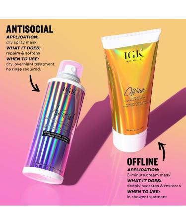 Shop IGK Offline 3-Minute Hydration Hair Mask - 6.7 oz/ 198 mL Online - Best Price & International Shipping - Buy Online on GoSupps.com