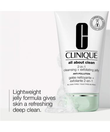 Shop CLINIQUE All About Clean 2-in-1 Cleansing + Exfoliating Jelly - 5 oz/ 150 mL Online - Best Price & International Shipping - Buy Online on GoSupps.com