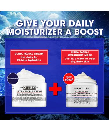 Shop Kiehl's Since 1851 Ultra Facial Overnight Hydrating Face Mask with 10.5% Squalane - 3.4 oz/ 100 mL Online - Best Price & International Shipping - Buy Online on GoSupps.com