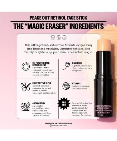 Shop Peace Out Retinol Face Stick - .28 oz / 8 g Online - Best Price & International Shipping - Buy Online on GoSupps.com