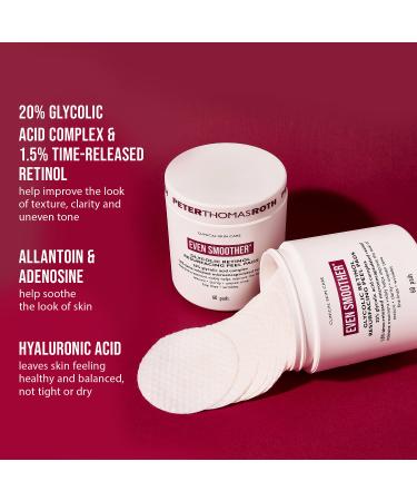 Shop Peter Thomas Roth Even Smoother Glycolic Retinol Resurfacing Peel Pads Online - Best Price & International Shipping - Buy Online on GoSupps.com