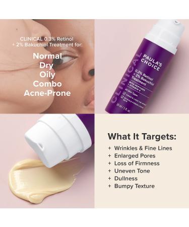 Shop Paula's Choice Clinical 0.3% Retinol + 2% Bakuchiol Treatment - 1 oz/ 30 mL Online - Best Price & International Shipping - Buy Online on GoSupps.com