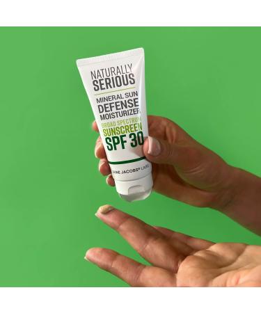 Shop Naturally Serious Mineral Sun Defense Moisturizer Broad Spectrum SPF 30 - 1.7 oz / 50 mL Online - Best Price & International Shipping - Buy Online on GoSupps.com
