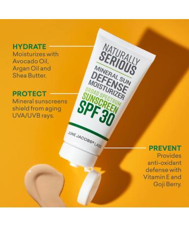 Shop Naturally Serious Mineral Sun Defense Moisturizer Broad Spectrum SPF 30 - 1.7 oz / 50 mL Online - Best Price & International Shipping - Buy Online on GoSupps.com