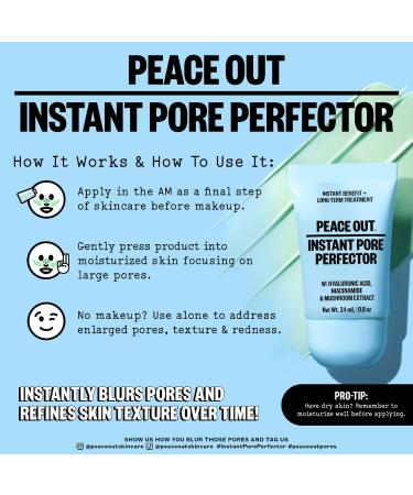 Shop Peace Out Instant Pore Perfector - 0.8 oz / 23 g Online - Best Price & International Shipping - Buy Online on GoSupps.com
