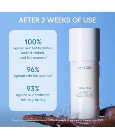 Shop LANEIGE Mini Cream Skin Refillable Toner & Moisturizer with Ceramides and Peptides - 1.69 oz / 50 ml Online - Best Price & International Shipping - Buy Online on GoSupps.com