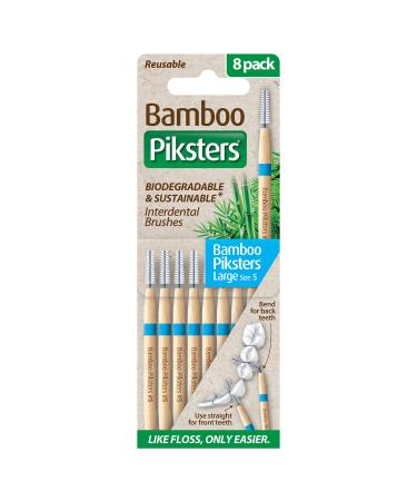 Piksters Bamboo Interdental Brushes: Blue - Size 5 (8)