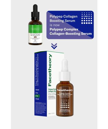 facetheory PolyPep Collagen Boosting Serum S8 - Centella Asiatica Based Face Serum Retinol-Free Face Lift Collagen Peptide Serum Vegan and Cruelty-Free Made in the UK | 30ml - Buy Online on GoSupps.com
