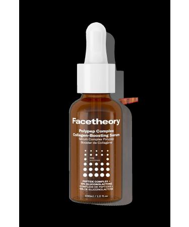 facetheory PolyPep Collagen Boosting Serum S8 - Centella Asiatica Based Face Serum Retinol-Free Face Lift Collagen Peptide Serum Vegan and Cruelty-Free Made in the UK | 30ml - Buy Online on GoSupps.com