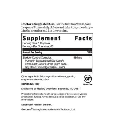 Dr. Williams Bladder Control Advantage - 60 Capsules for Optimal Urinary Health - Buy Online on GoSupps.com