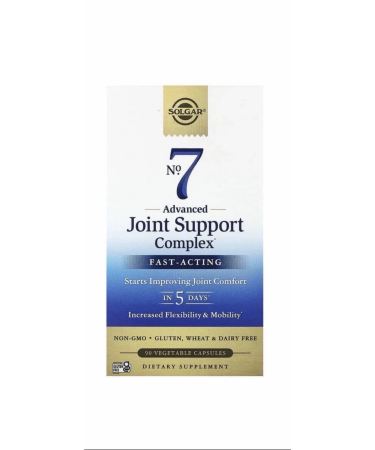 Solgar No. 7 Joint Support and Comfort Increased Mobility & Flexibility Gluten-Free Dairy-Free Non-GMO 90 Vegetarian Capsules - Buy Online on GoSupps.com
