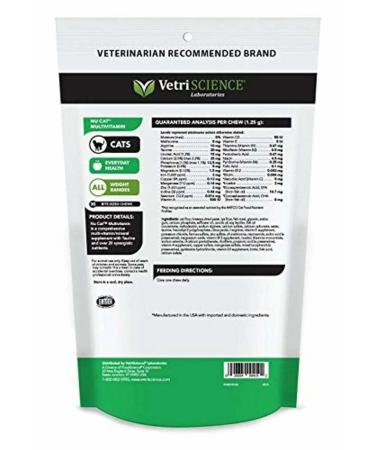 VetriScience - Laboratories - Nu Cat Multivitamin Formula for Cats - 30 Chews - Buy Online on GoSupps.com